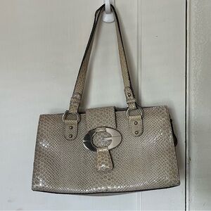 Vintage Guess Cream Snakeskin Purse